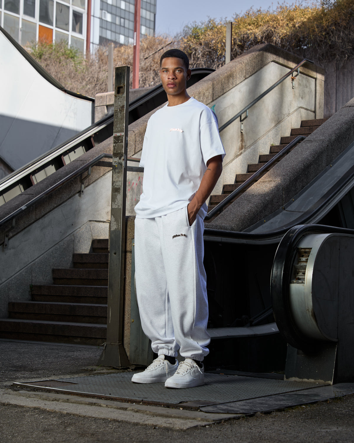 Joggers Logo Metal Grigio
