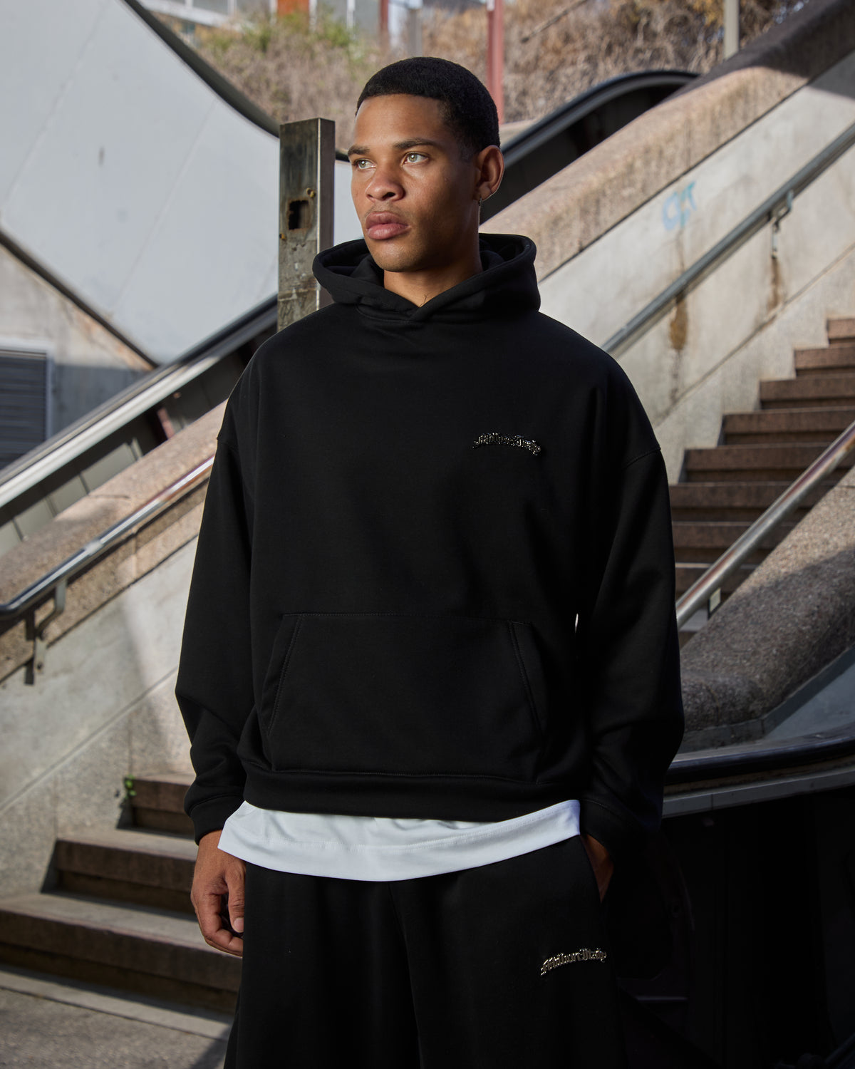 Hoodie Logo Metal Nera