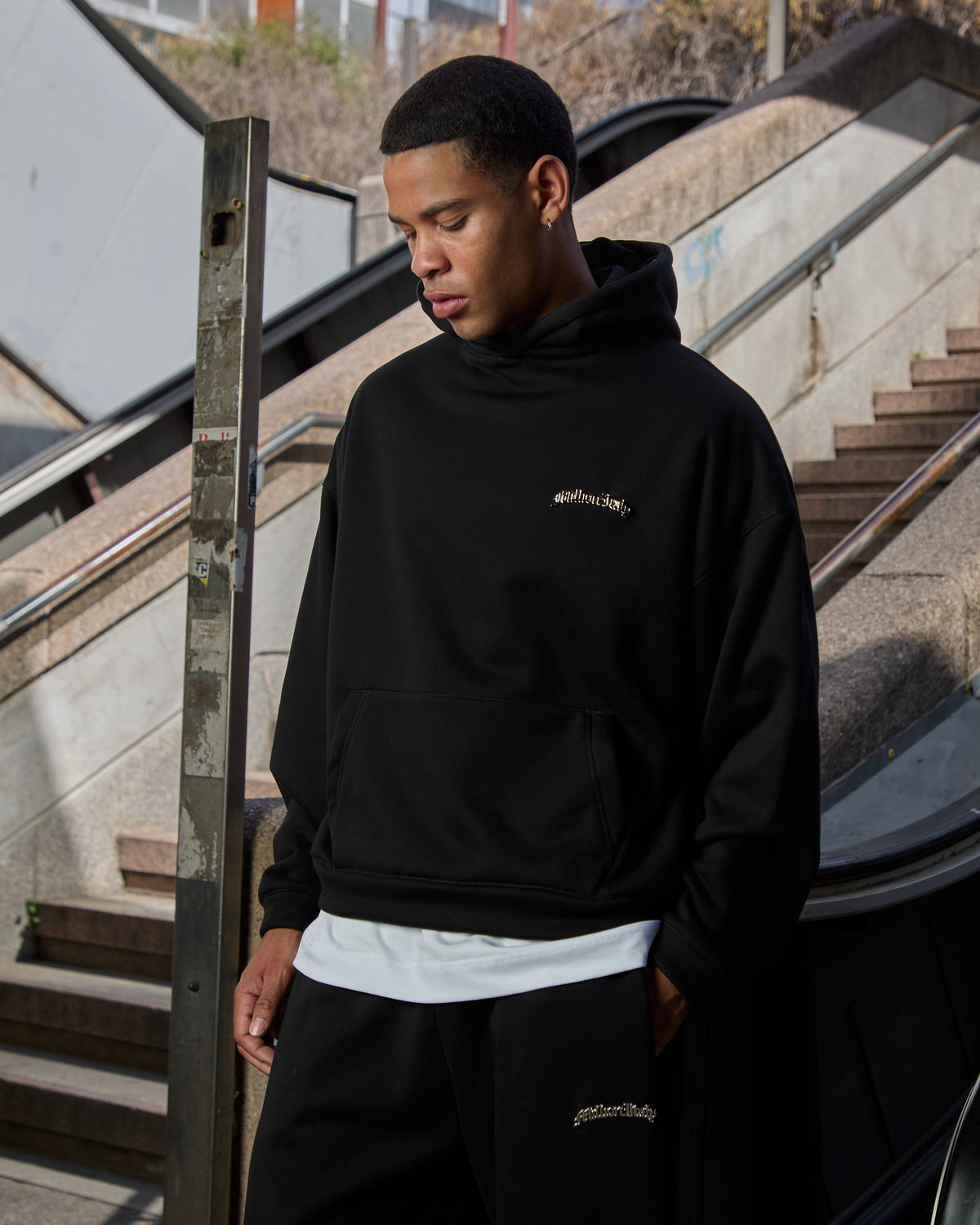 Hoodie Logo Metal Nera